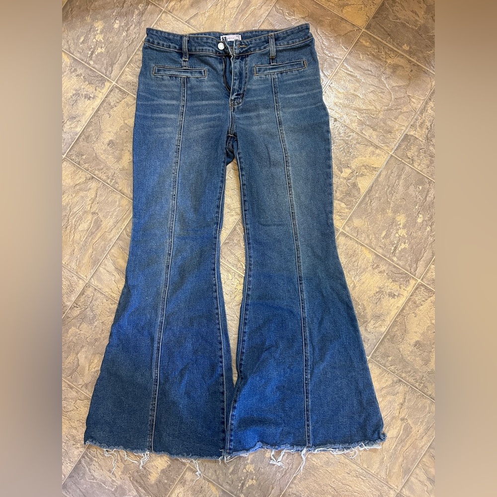 SO Dark Blue Wide Leg Jeans